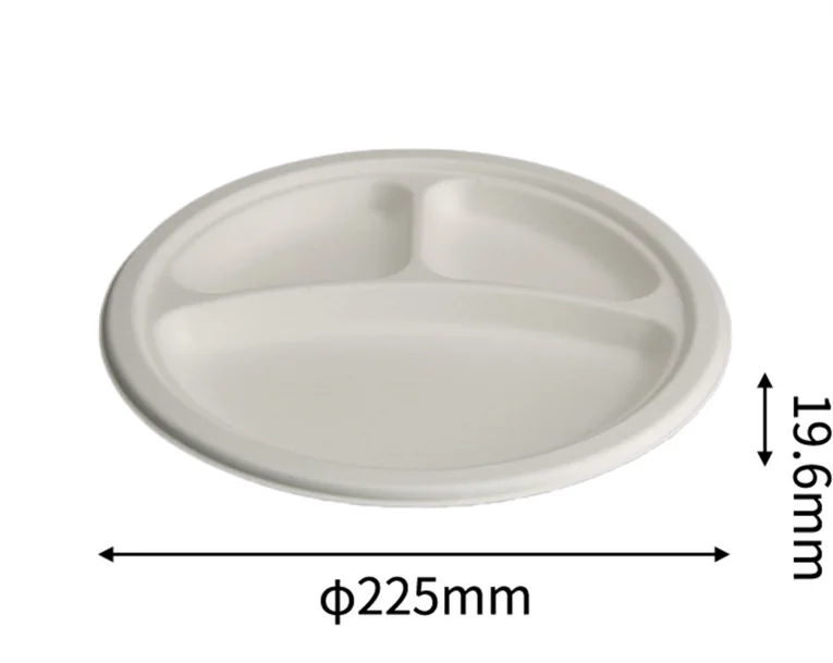 9” 3 Compartment Plate, DAILYECO product DBA95014