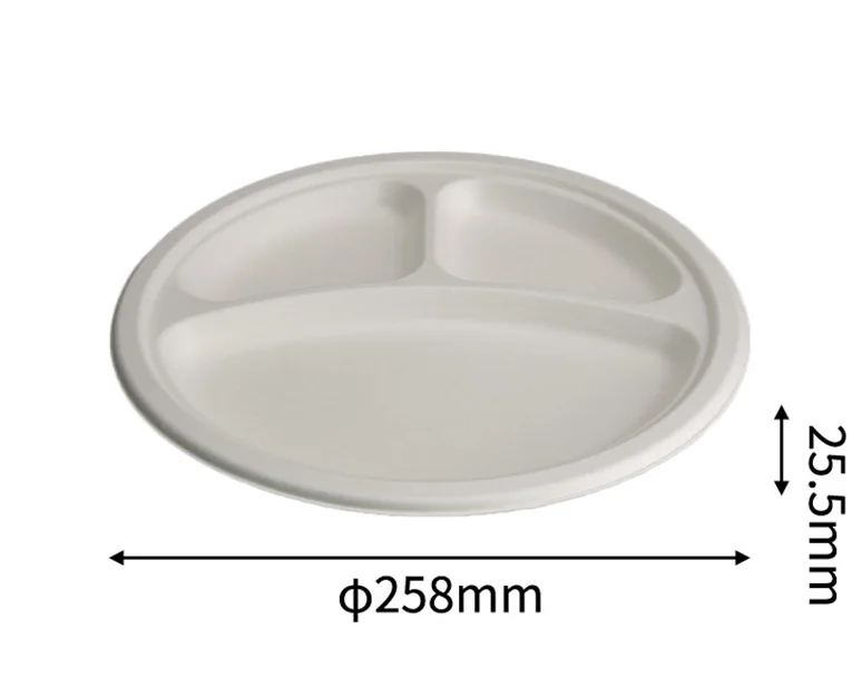 10” 3 Compartment Plate, DAILYECO product DBA95018