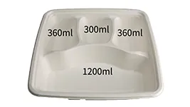 9” 4 Compartment Lunch Box, DAILYECO product DBA95083