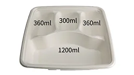 9” 4 Compartment Lunch Box, DAILYECO product DBA95083