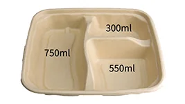 8” 3 Compartment Lunch Box, DAILYECO product DBA95087
